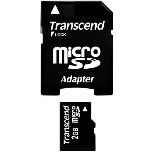Transcend TS2GUSD microSD-Karte 2 GB Class 2 inkl. SD-Adapter