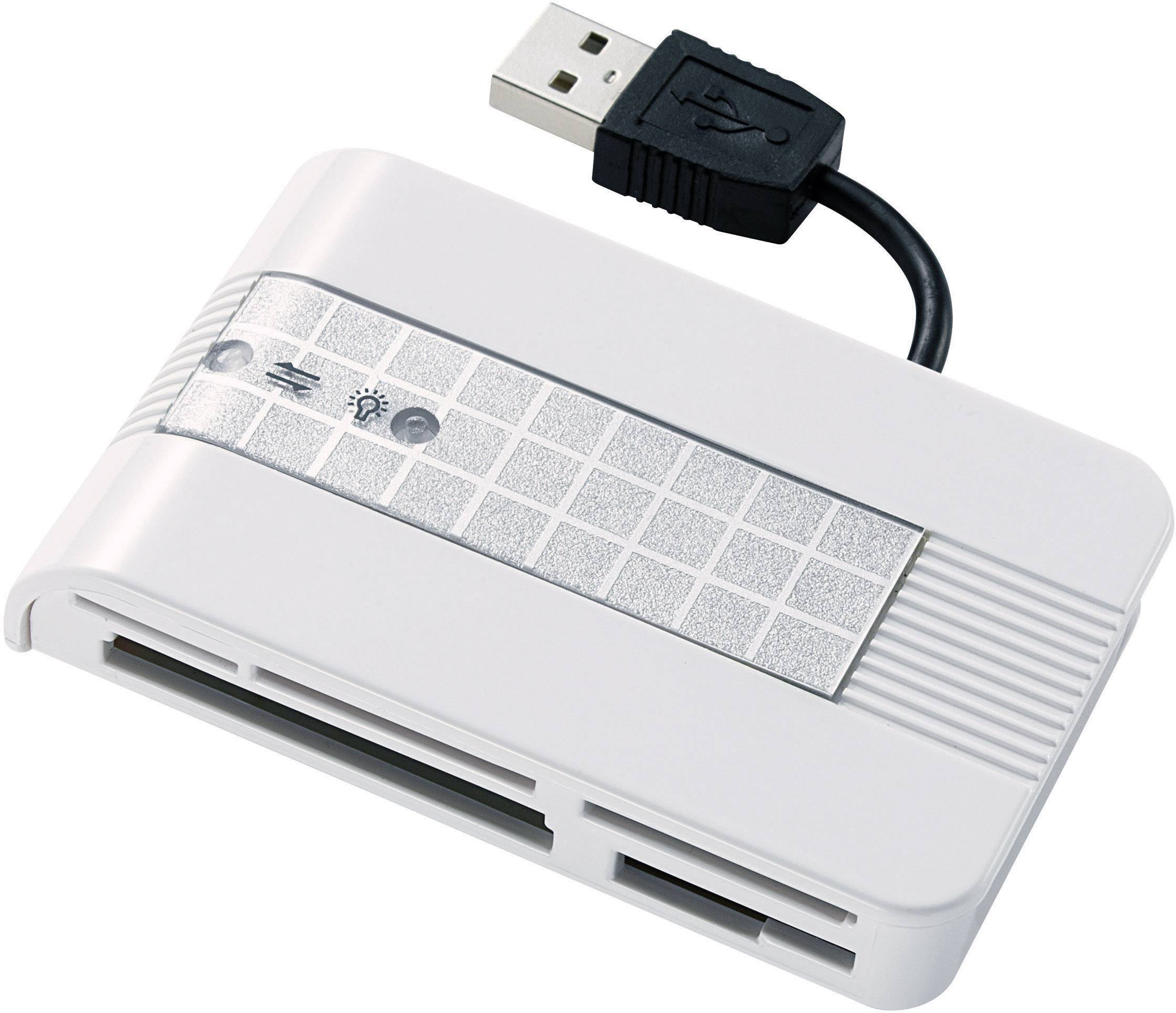 Externer Speicherkartenleser USB 2.0 Silber