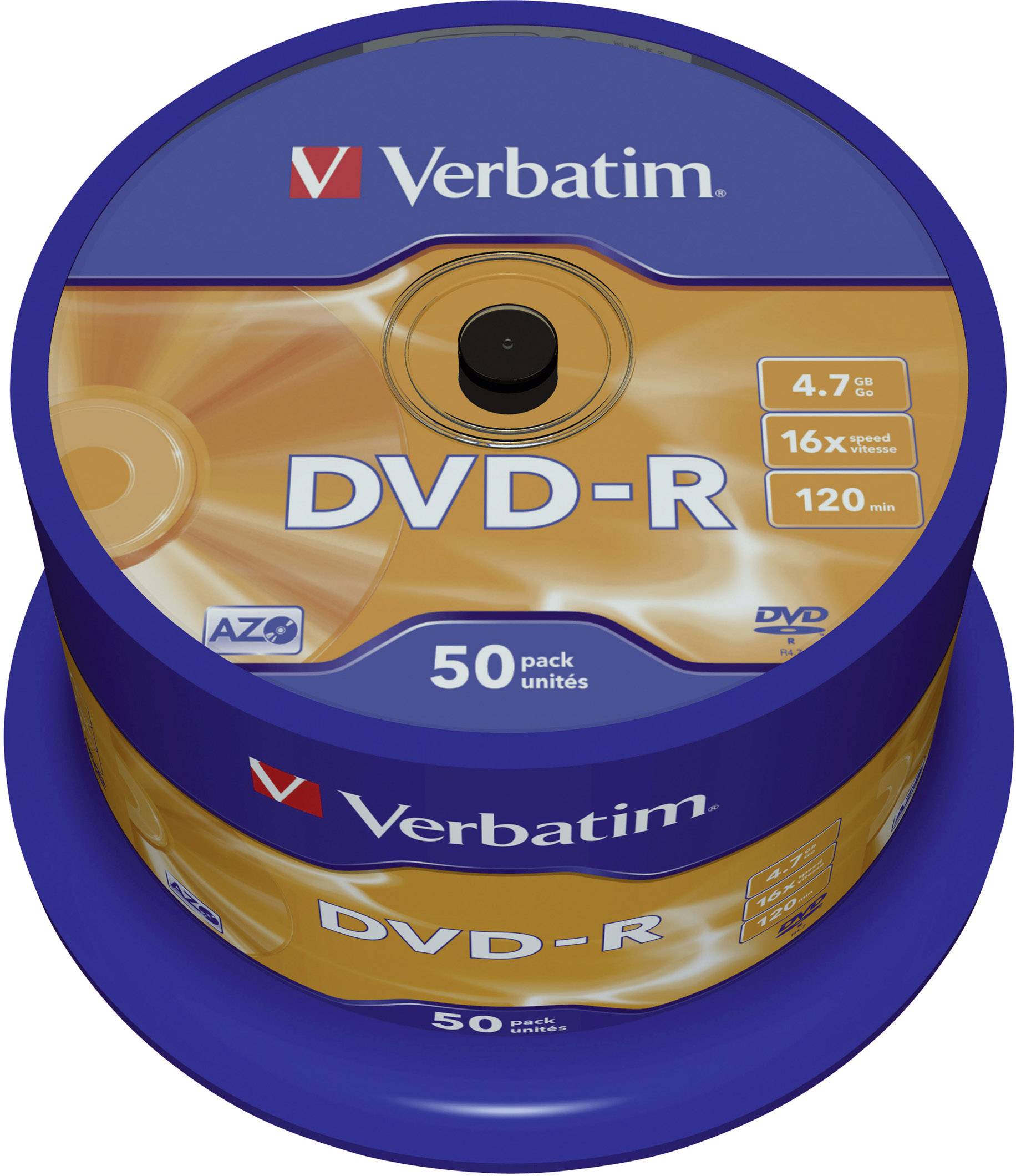 Verbatim 43548 DVD-R Rohling 4.7 GB 50 St. Spindel