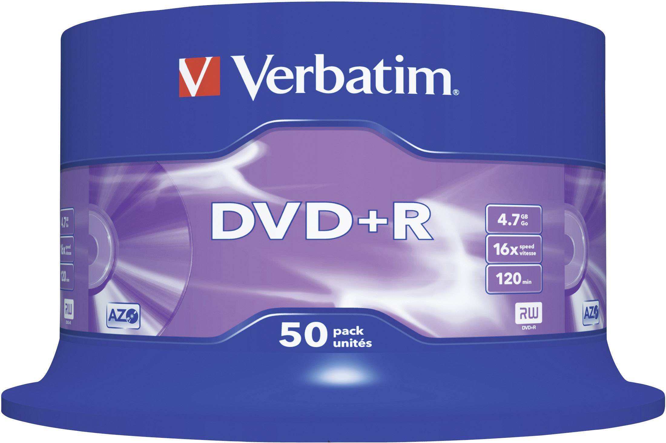 Verbatim 43550 DVD+R Rohling 4.7 GB 50 St. Spindel