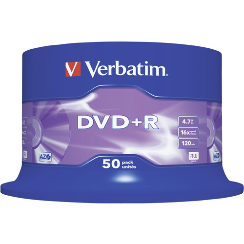 Verbatim 43550 DVD+R Rohling 4.7GB 50 St. Spindel