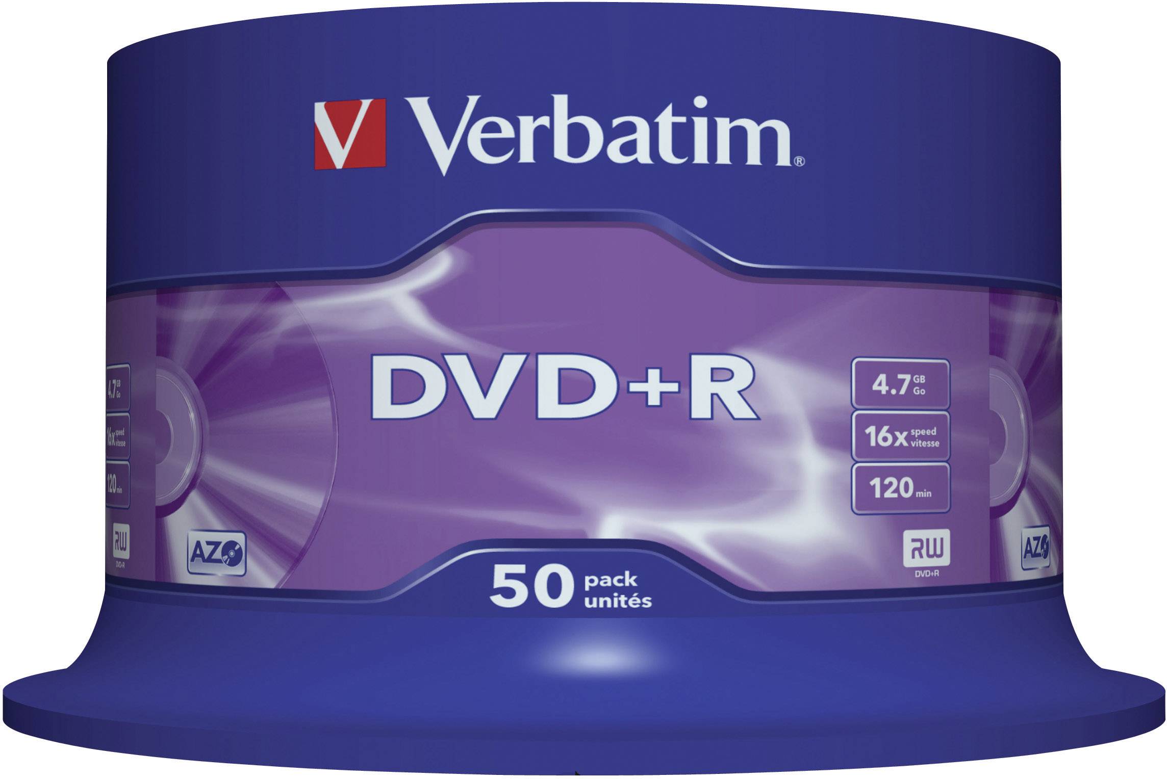 Verbatim 43550 DVD+R Rohling 4.7 GB 50 St. Spindel