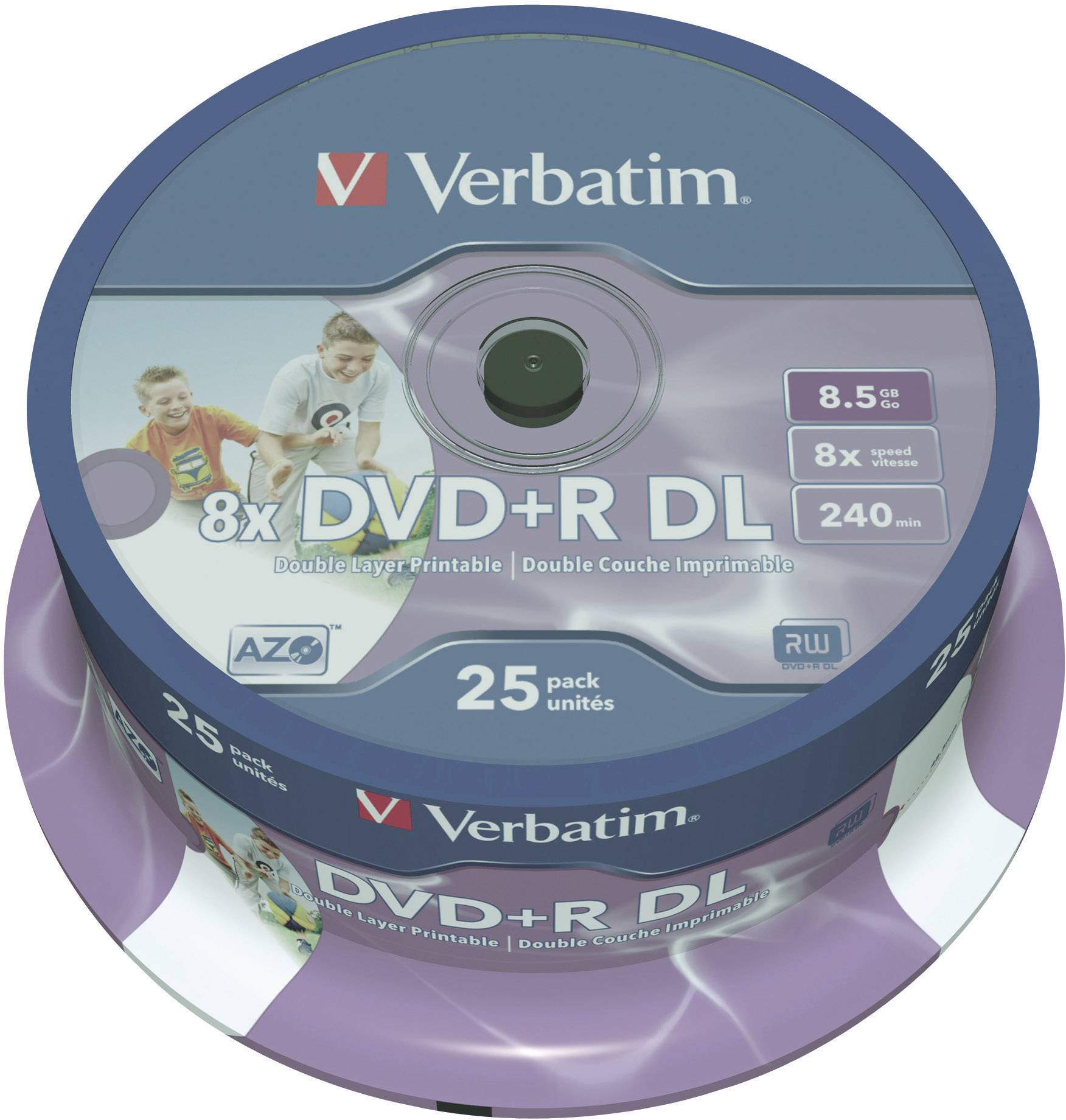 Verbatim DVD+R 43667 8x 8,5GB DL 240Min. Spindel 25 St./Pack.