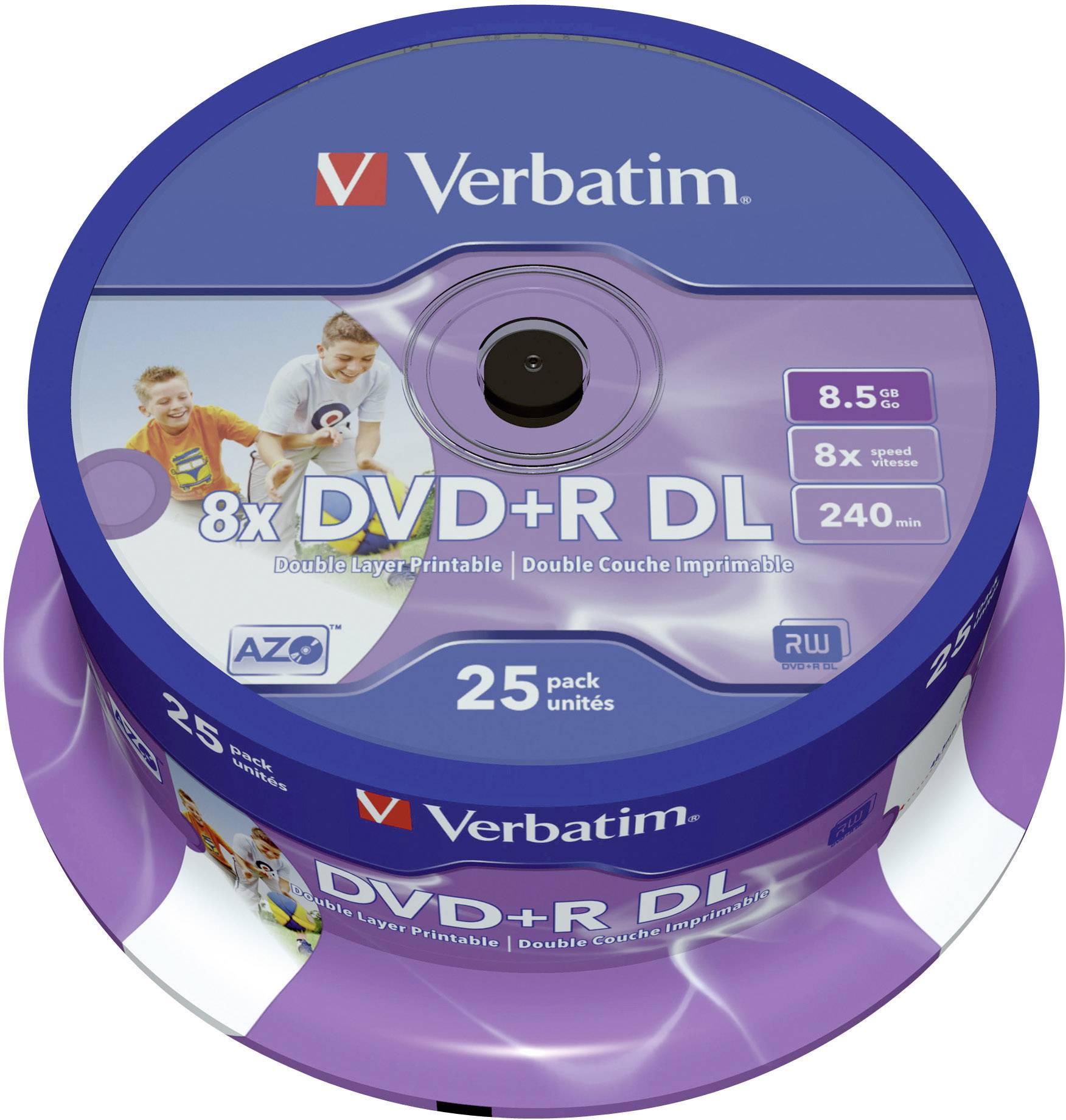 Verbatim 43667 DVD+R DL Rohling 8.5GB 25 St. Spindel Bedruckbar