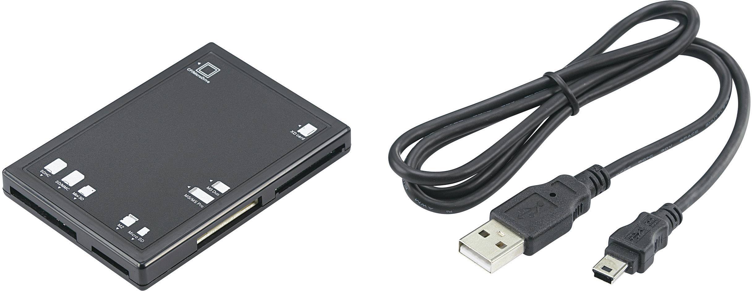 Externer Speicherkartenleser USB 2.0 Schwarz
