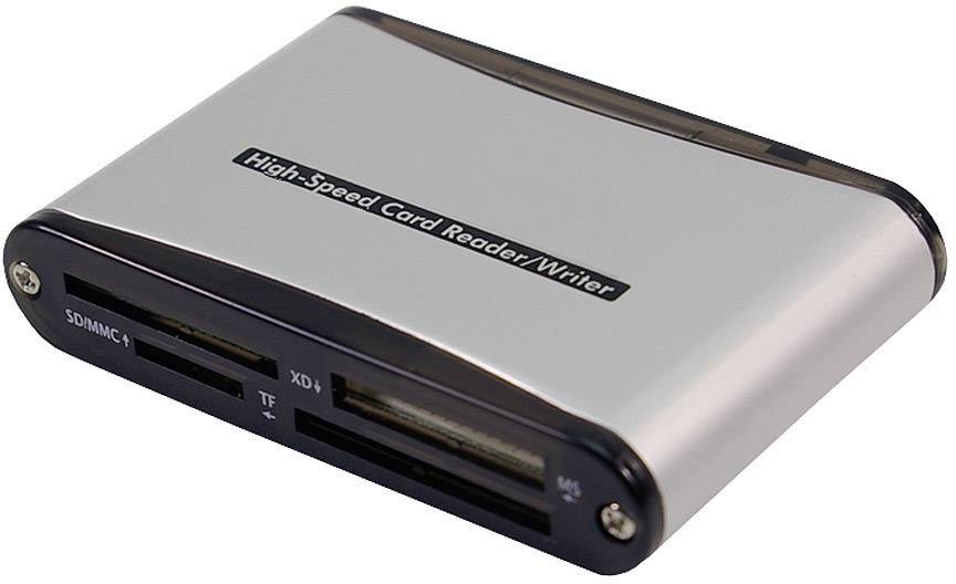 Externer Speicherkartenleser USB 2.0 Silber