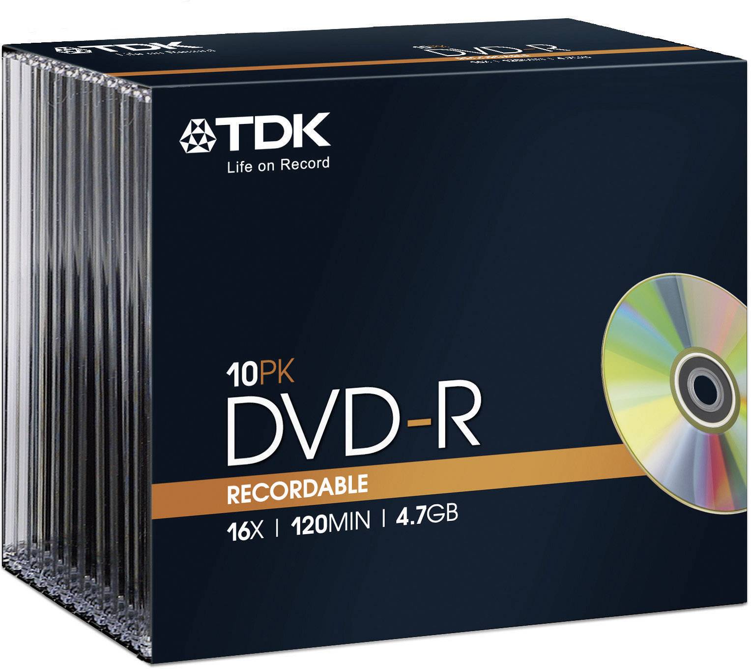 TDK DVD-R 4,7GB 16X 10ER SLIMCASE