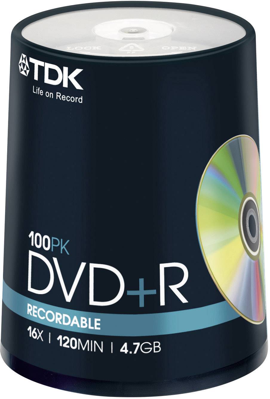 TDK DVD+R 4,7GB 16X 100ER SPINDEL