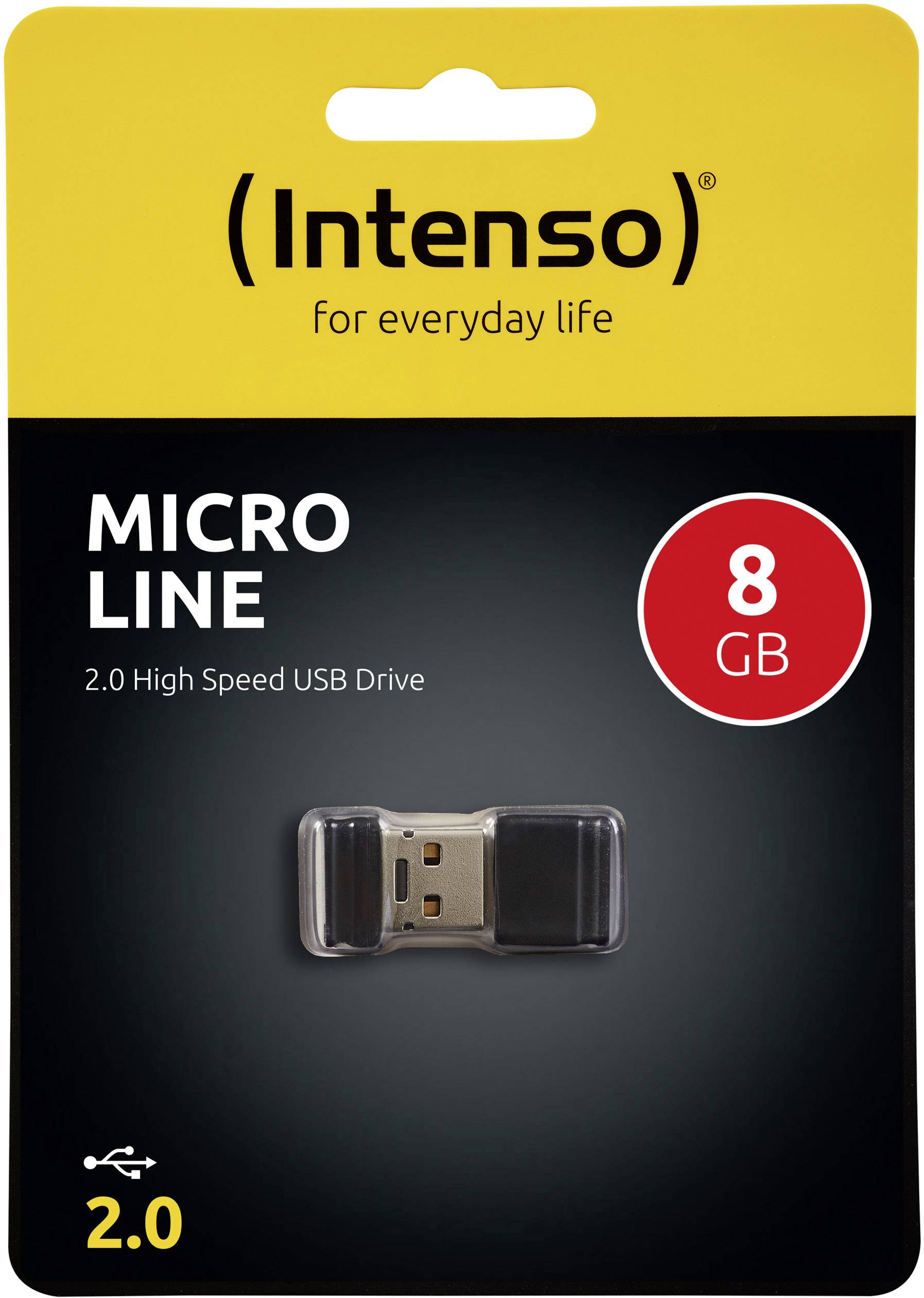 Intenso Micro Line USB-Stick 8 GB Schwarz 3500460 USB-A (USB 2.0)