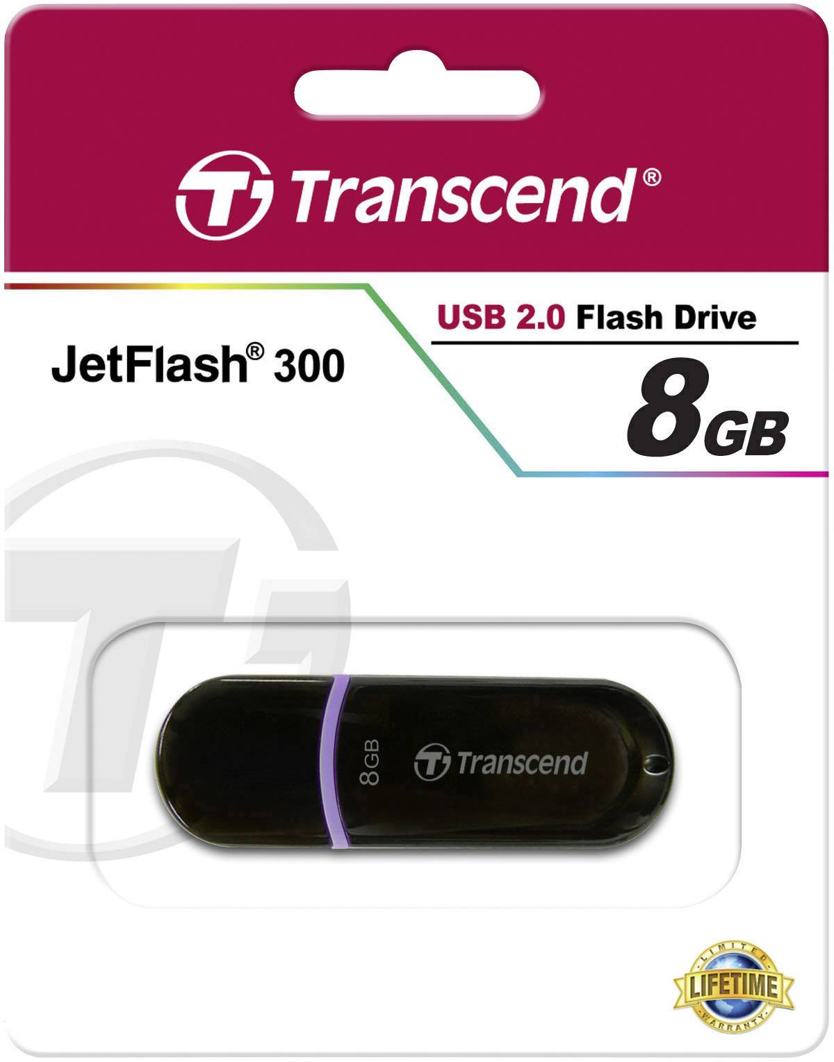 Transcend JetFlash® 300 USB-Stick 8 GB Lila TS8GJF300 USB 2.0