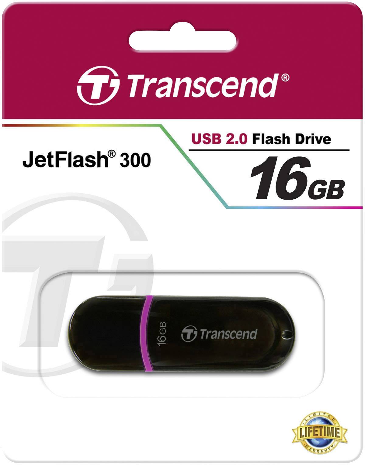 Transcend JetFlash® 300 USB-Stick 16 GB Lila TS16GJF300 USB 2.0