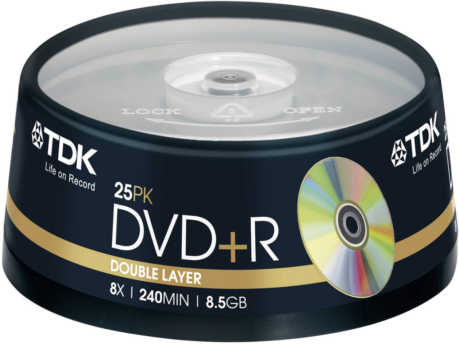 TDK 75000027856 DVD+R DL Rohling 8.5 GB 25 St. Spindel