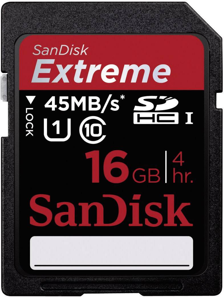 SanDisk Extreme® SDHC-Karte 16 GB Class 10, UHS-I