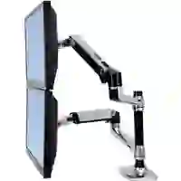 Ergotron LX Dual Arm Stacking Desk Mount 2fach Monitor-Tischhalterung inkl. Notebook-Halterung 38,1cm (15") - 61cm (24") Ergotron LX Dual Arm Stacking Desk Mount 2fach Monitor-Tischhalterung inkl. Notebook-Halterung 38,1cm (15") - 61cm (24")