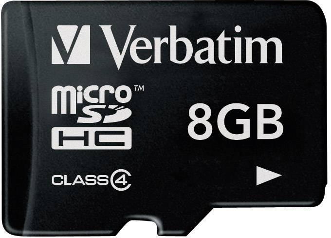 Verbatim 44004 microSDHC-Karte 8 GB Class 4