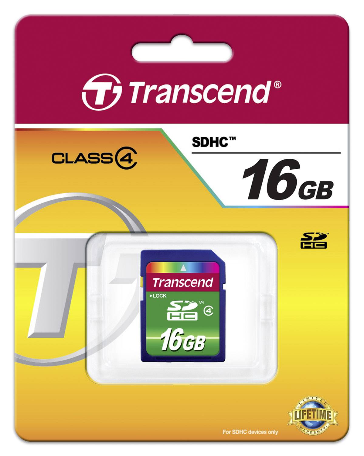 Transcend Standard SDHC-Karte 16 GB Class 4