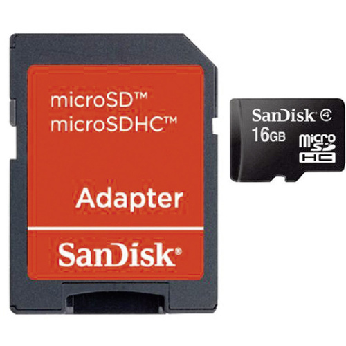 SanDisk SDSDQB-016G-B35 microSDHC-Karte 16 GB Class 4 inkl. SD-Adapter