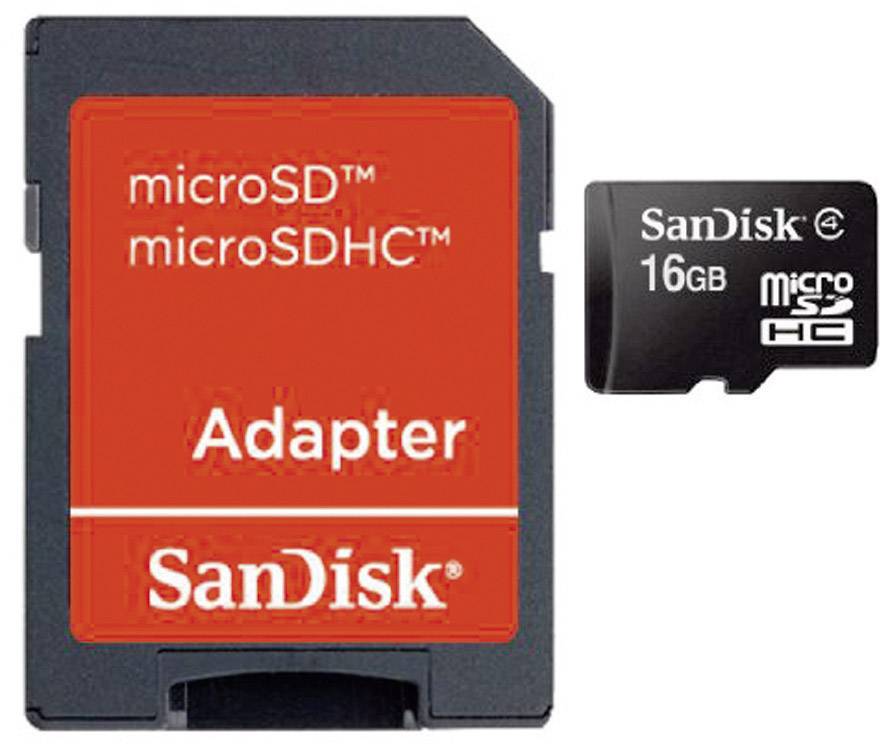 SanDisk SDSDQB-016G-B35 microSDHC-Karte 16GB Class 4 inkl. SD-Adapter