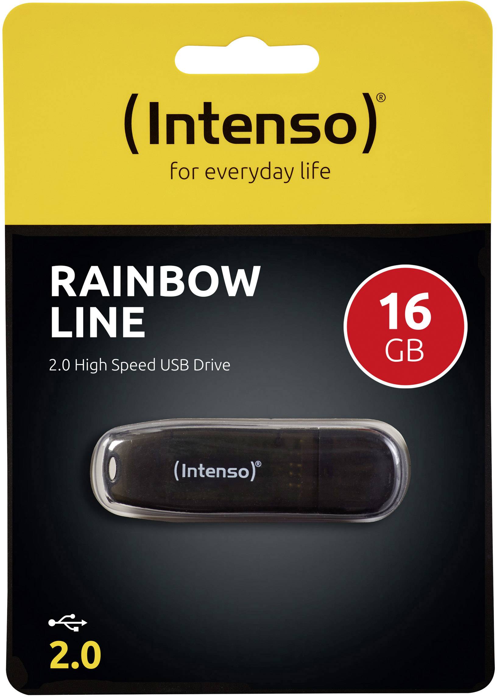 Intenso Rainbow Line USB-Stick 16 GB Schwarz 3502470 USB-A (USB 2.0)