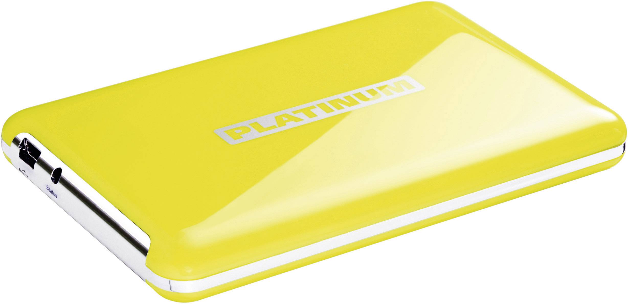 Platinum 1 TB Externe Festplatte 6.35 cm (2.5 Zoll) USB 2.0 Gelb 104042