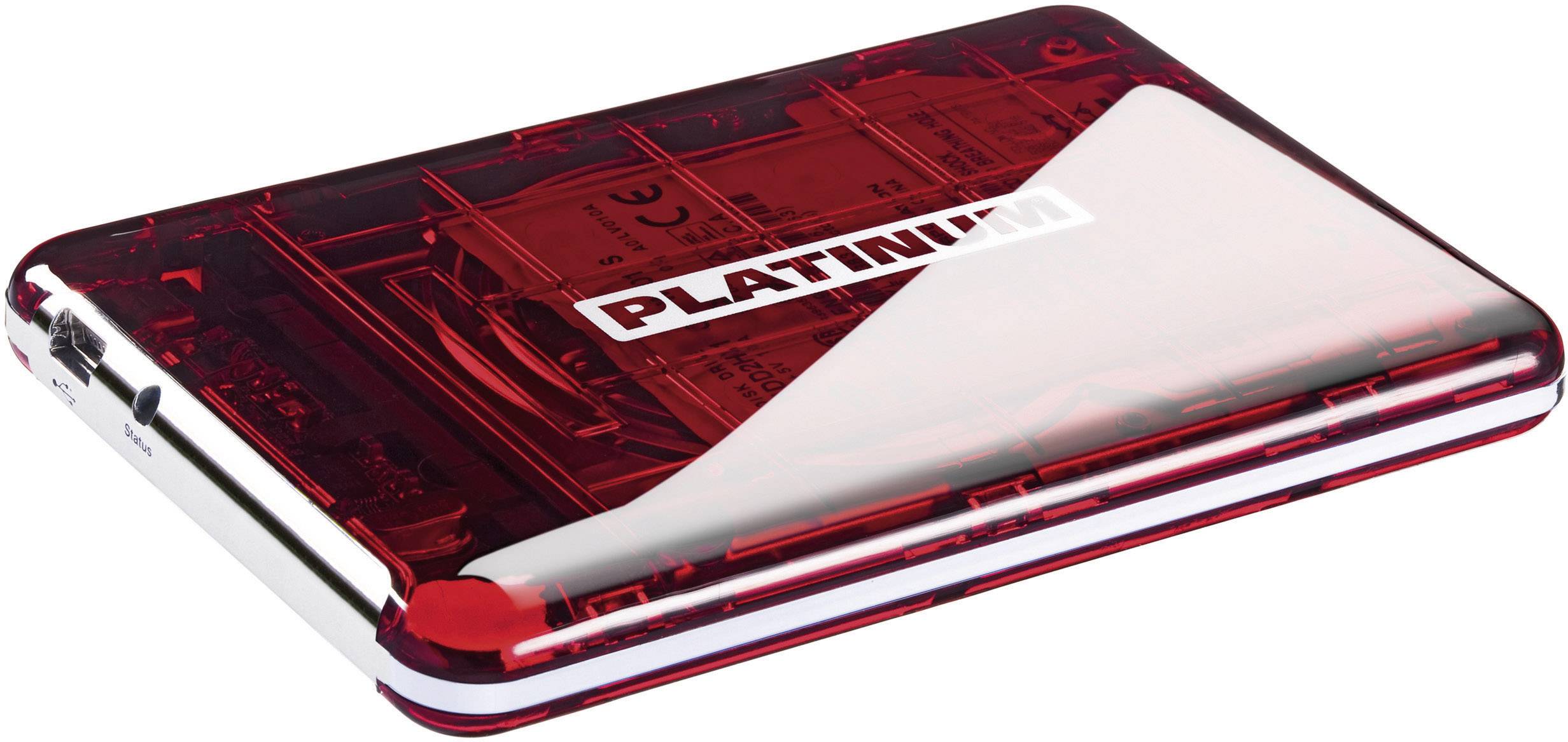 Platinum 1 TB Externe Festplatte 6.35 cm (2.5 Zoll) USB 2.0 Rot 104041