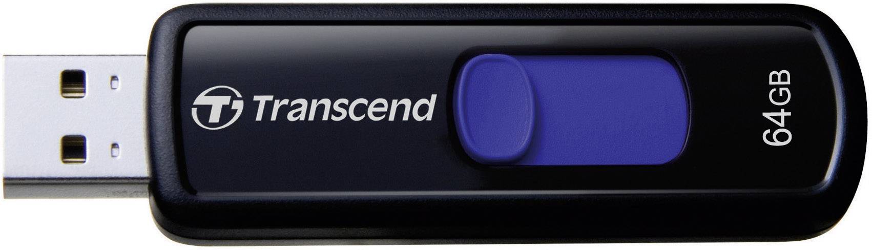 Transcend JetFlash® 500 USB-Stick 64 GB Schwarz TS64GJF500 USB 2.0