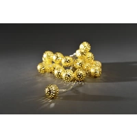 Konstsmide 3158-803 Motiv-Lichterkette Kugel Innen batteriebetrieben Anzahl Leuchtmittel 20 LED Warmweiß Beleuchtete Länge: 1.9m Konstsmide 3158-803 Motiv-Lichterkette Kugel Innen batteriebetrieben Anzahl Leuchtmittel 20 LED Warmweiß Beleuchtete Länge: 1.9m
