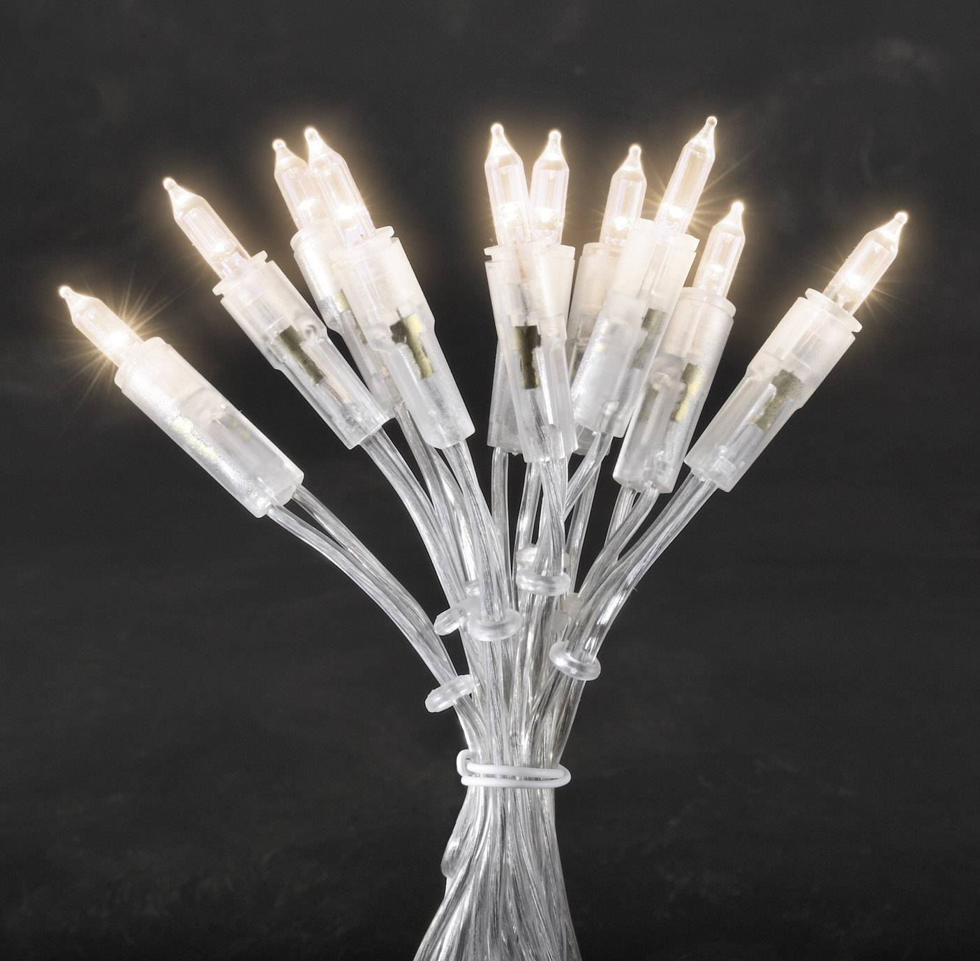 Konstsmide 6303-103 Mini-Lichterkette Innen EEK: G (A - G) netzbetrieben Anzahl Leuchtmittel 50 LED Warmweiß Beleuchtete Länge: 7.35 m