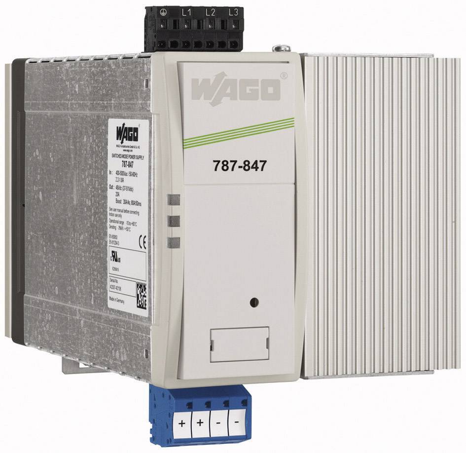 WAGO 787-847 Hutschienen-Netzteil (DIN-Rail) 48 V/DC 20 A 960 W Anzahl Ausgänge:1 x Inhalt 1 St.