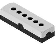 Pizzato Elettrica ES36000 ES36000 Leergehäuse 6 Einbaustellen (L x B x H) 252 x 80 x 56mm Schwarz, Grau 5St.