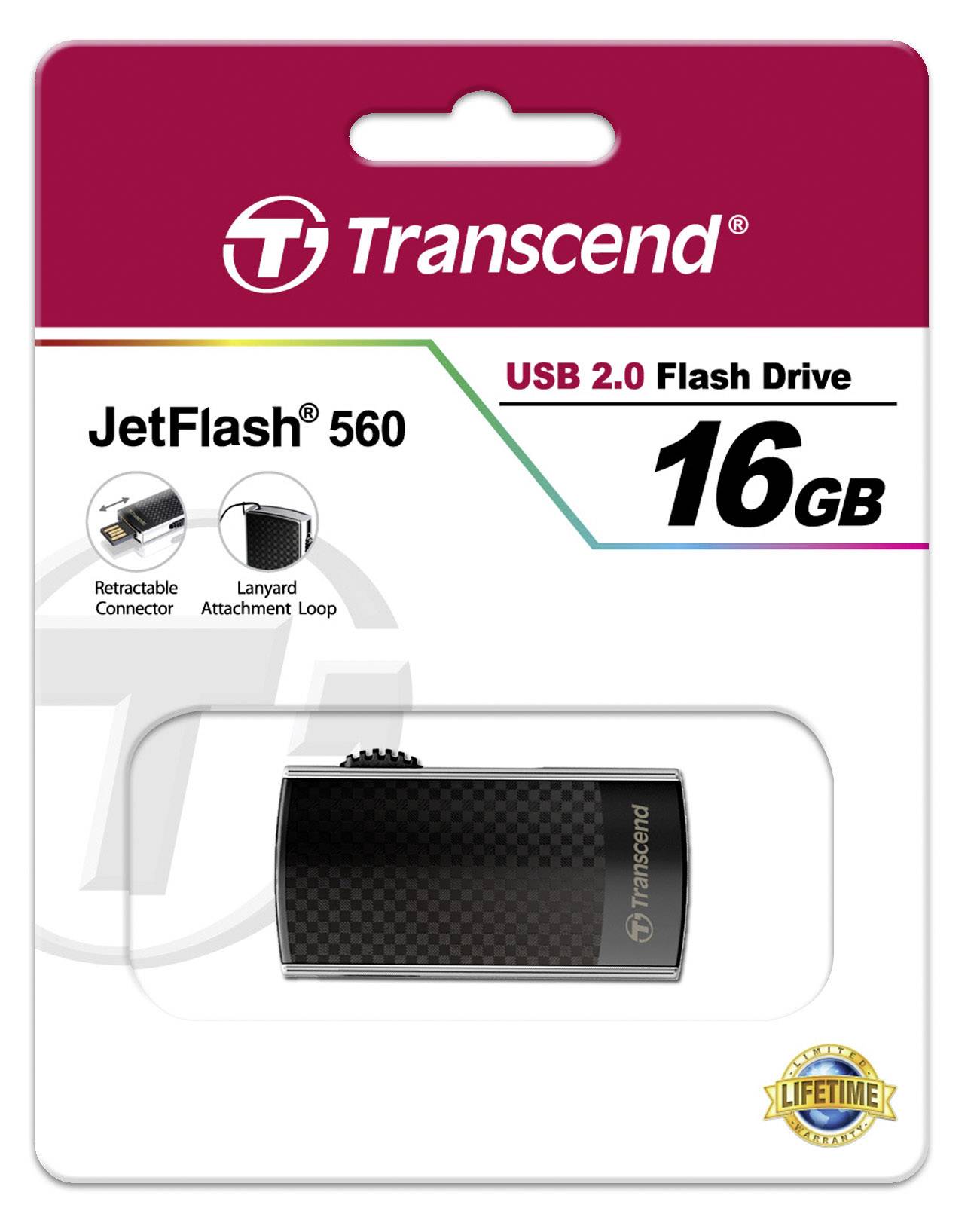 Transcend JetFlash® 560 USB-Stick 16 GB Silber TS16GJF560 USB-A (USB 2.0)