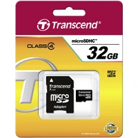 Transcend Standard microSDHC-Karte 32 GB Class 4 inkl. SD-Adapter Transcend Standard microSDHC-Karte 32 GB Class 4 inkl. SD-Adapter