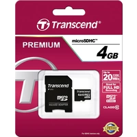 Transcend Premium microSDHC-Karte Industrial 4 GB Class 10 inkl. SD-Adapter Transcend Premium microSDHC-Karte Industrial 4 GB Class 10 inkl. SD-Adapter