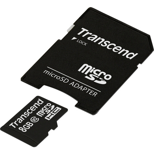 Transcend Premium microSDHC-Karte 8GB Class 10 inkl. SD-Adapter