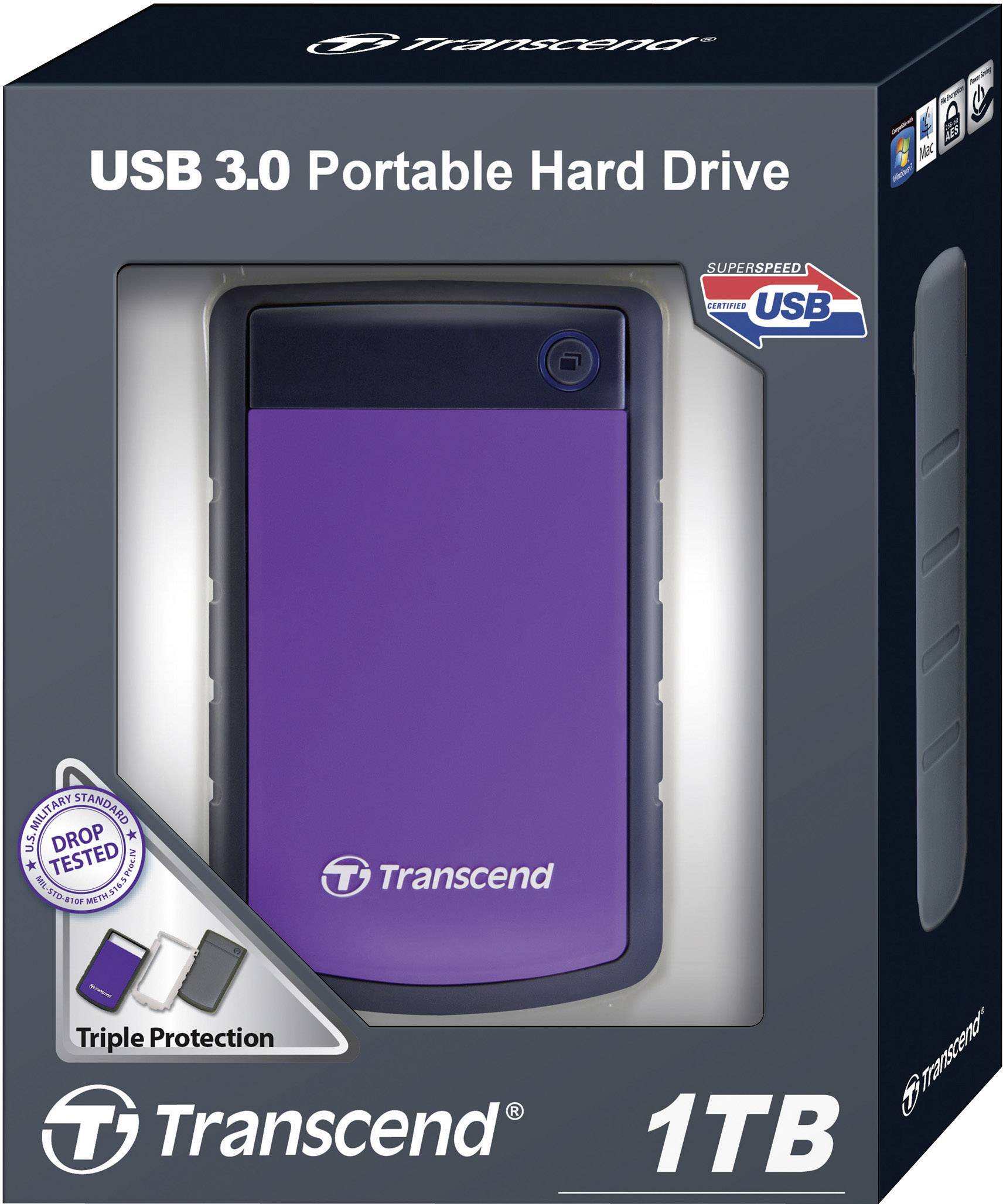 Transcend StoreJet® 25H3P Externe Festplatte 8.9 cm (3.5 Zoll) TS1TSJ25H3P