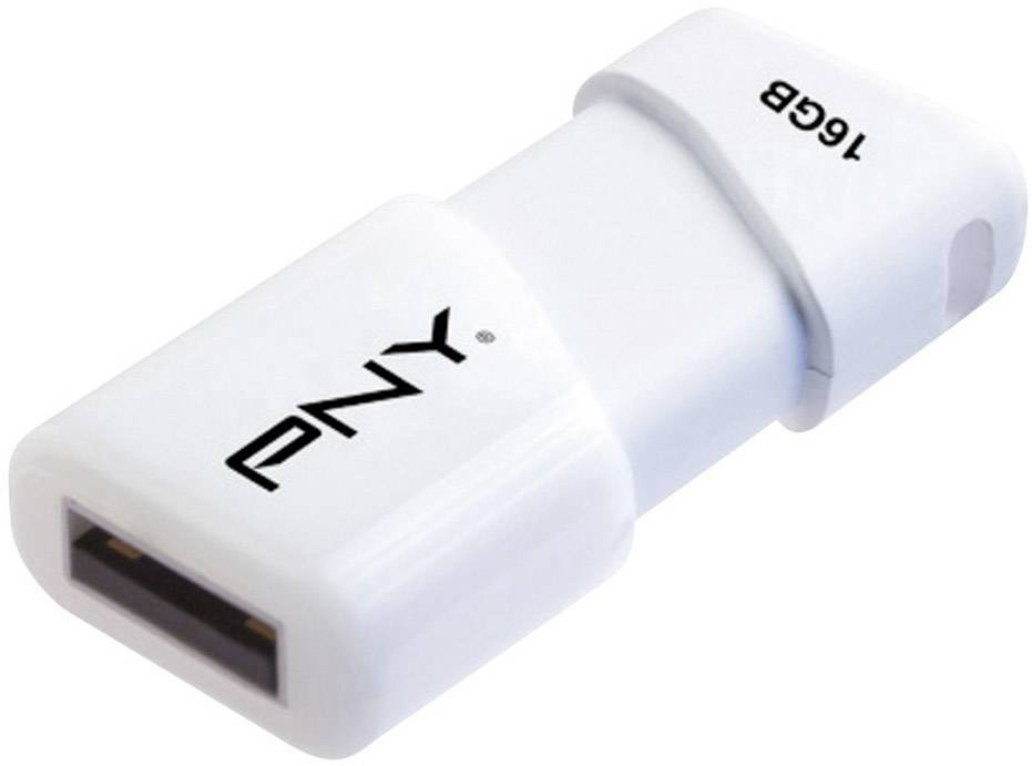 PNY Attache Compact USB-Stick 16 GB Weiß FDU16GBA3CW-EF USB-A (USB 2.0)