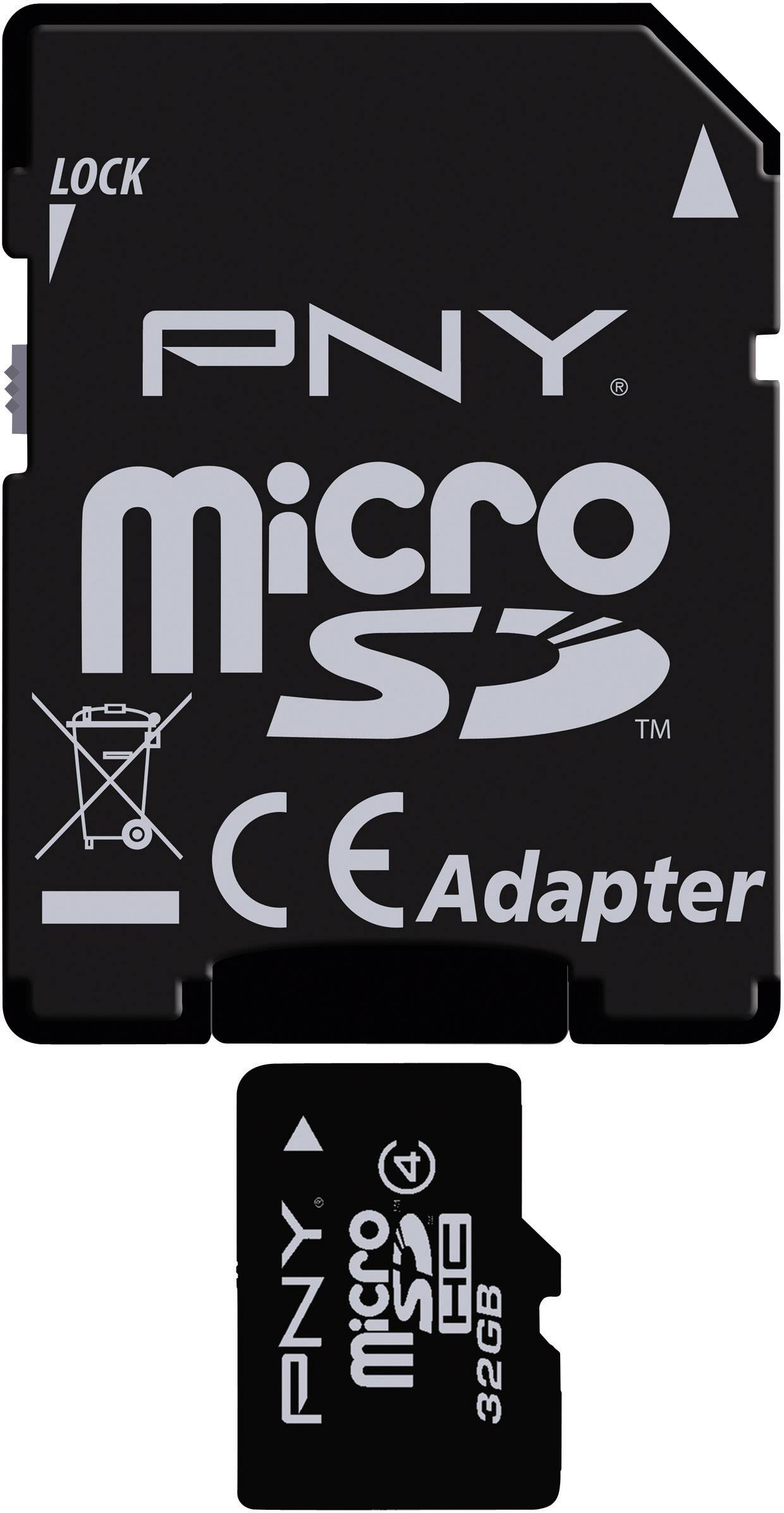 PNY microSDHC-Karte 32 GB Class 10 inkl. SD-Adapter