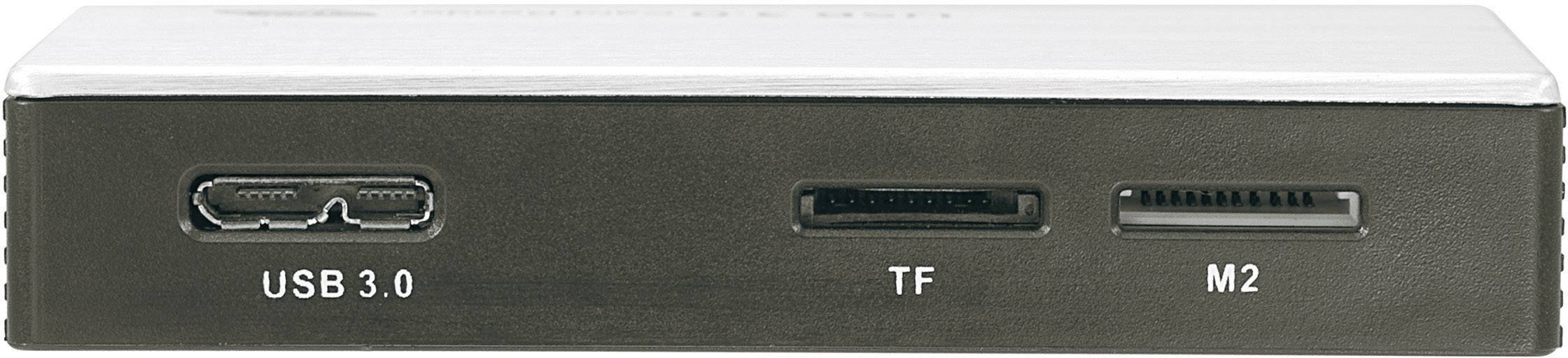 Externer Speicherkartenleser USB 3.2 Gen 1 (USB 3.0) Silber