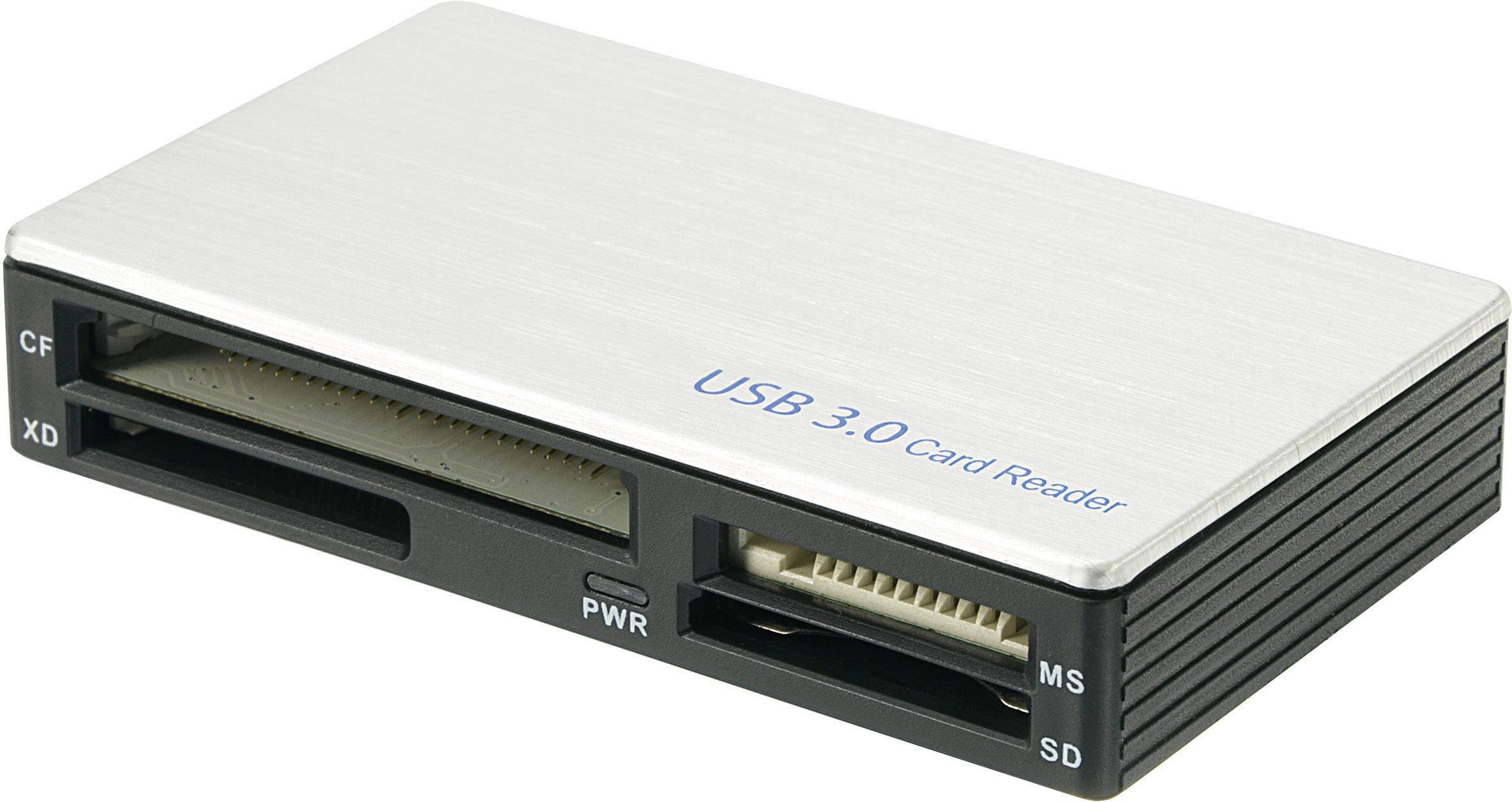 Externer Speicherkartenleser USB 3.2 Gen 1 (USB 3.0) Silber