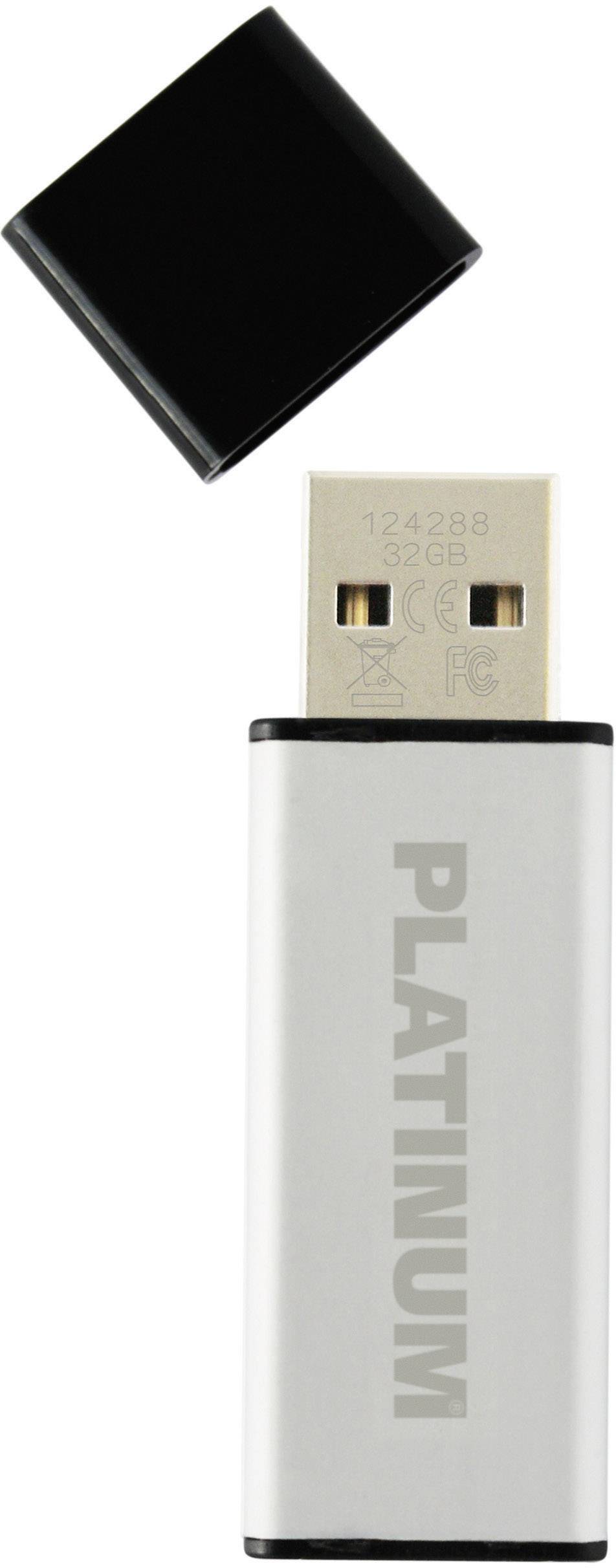 Platinum ALU USB-Stick 64 GB Silber 177573 USB 2.0
