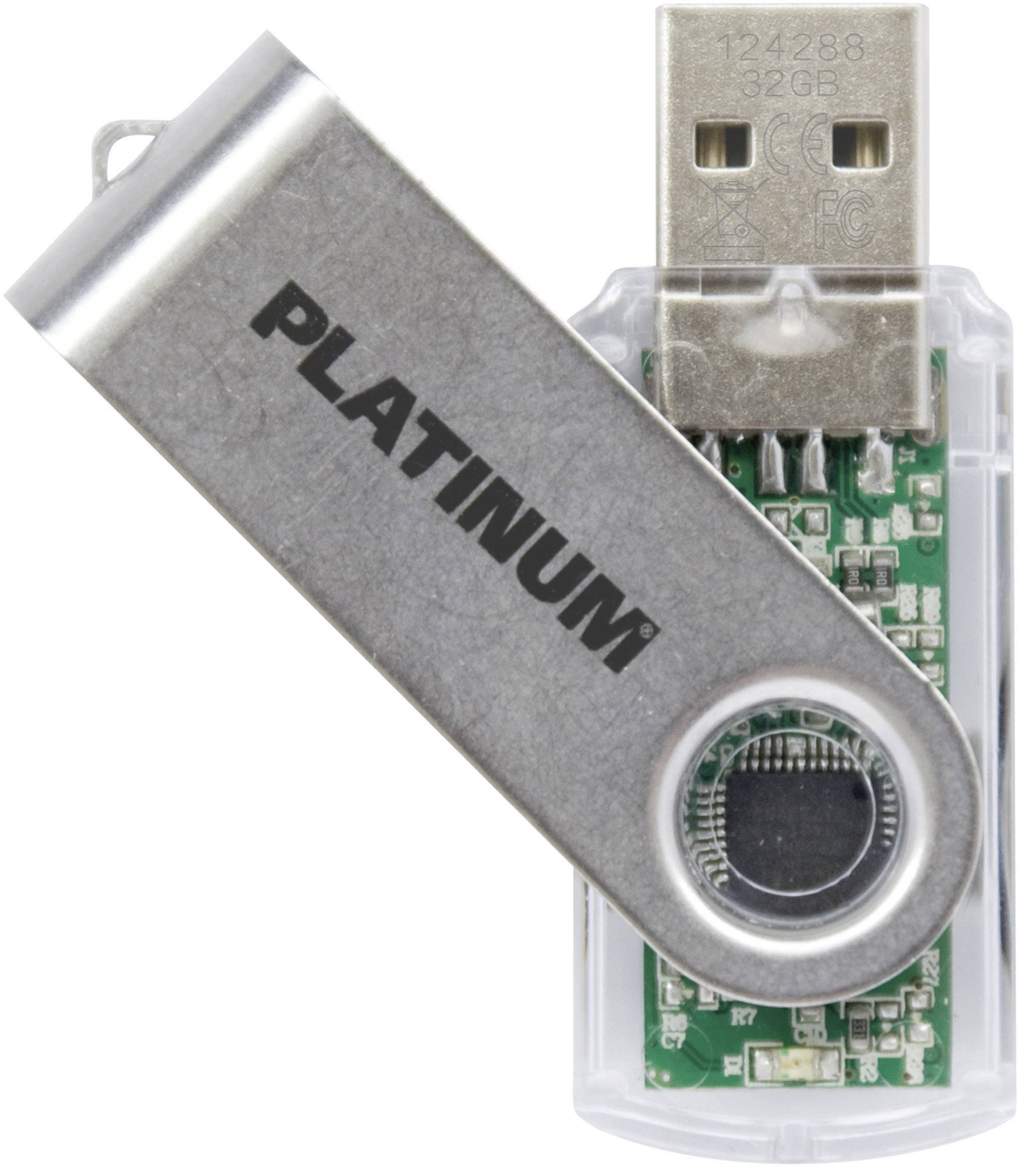 Platinum TWS USB-Stick 64 GB Transparent 177575 USB 2.0