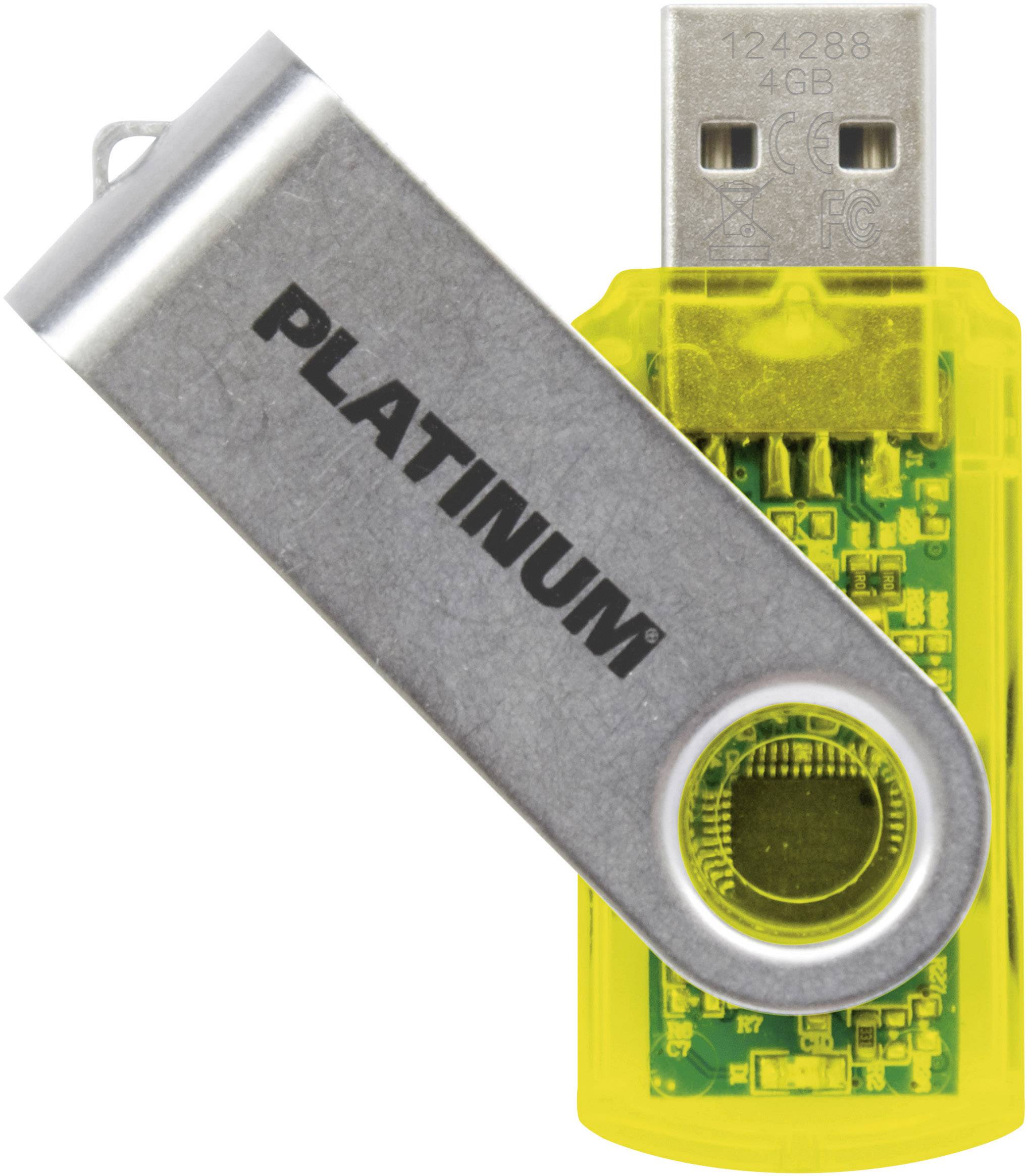 Platinum TWS USB-Stick 4 GB Gelb 177471 USB-A (USB 2.0)