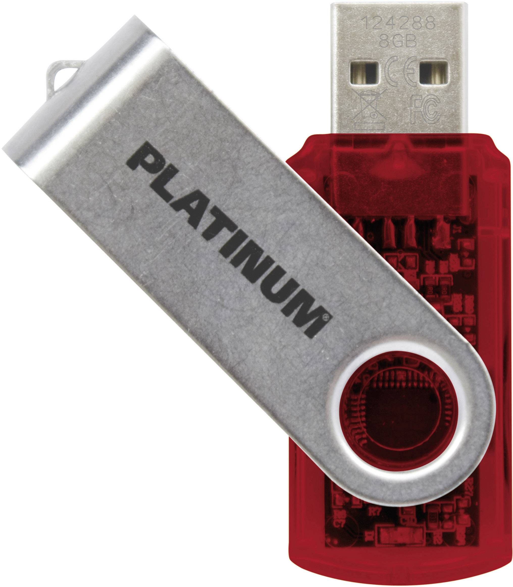 Platinum TWS USB-Stick 8 GB Rot 177480 USB 2.0