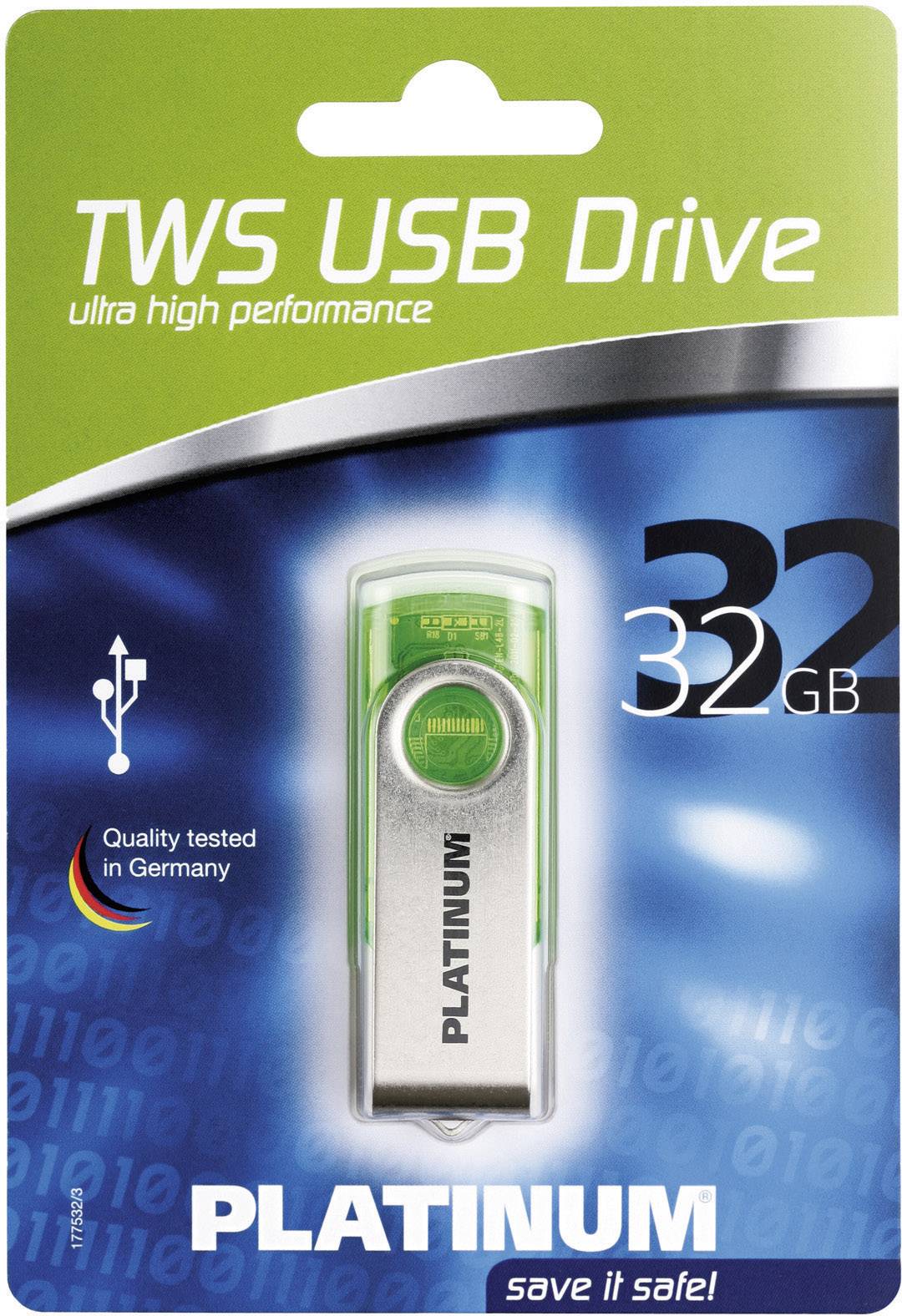 Platinum TWS USB-Stick 32 GB Grün 177530 USB-A (USB 2.0)