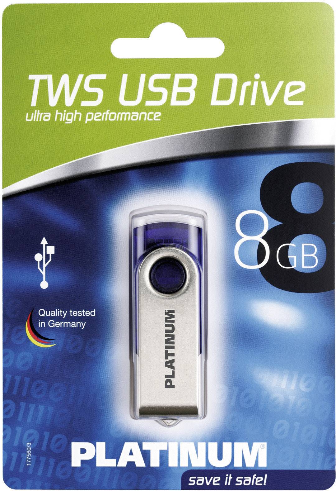 Platinum TWS USB-Stick 8 GB Blau 177488 USB-A (USB 2.0)