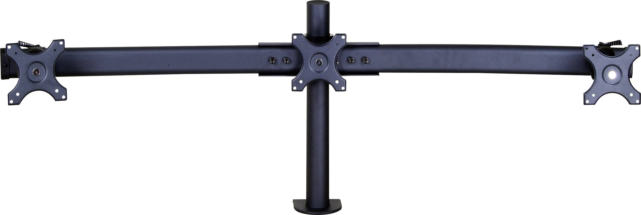 SpeaKa Professional SP-1664324 3fach Monitor-Tischhalterung 33,0cm (13") - 61cm (24") Schwarz Höhenverstellbar, Schwenkbar