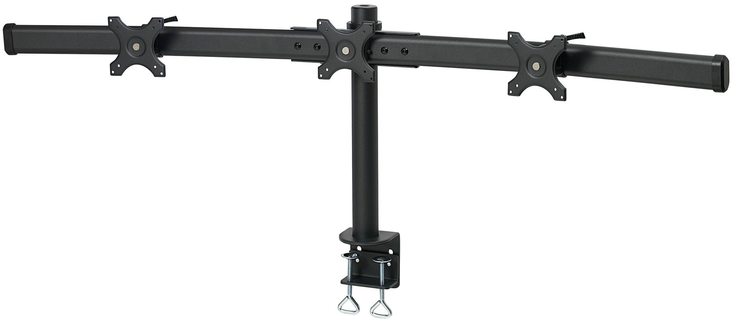 SpeaKa Professional SP-1664324 3fach Monitor-Tischhalterung 33,0cm (13") - 61cm (24") Schwarz Höhenverstellbar, Schwenkbar