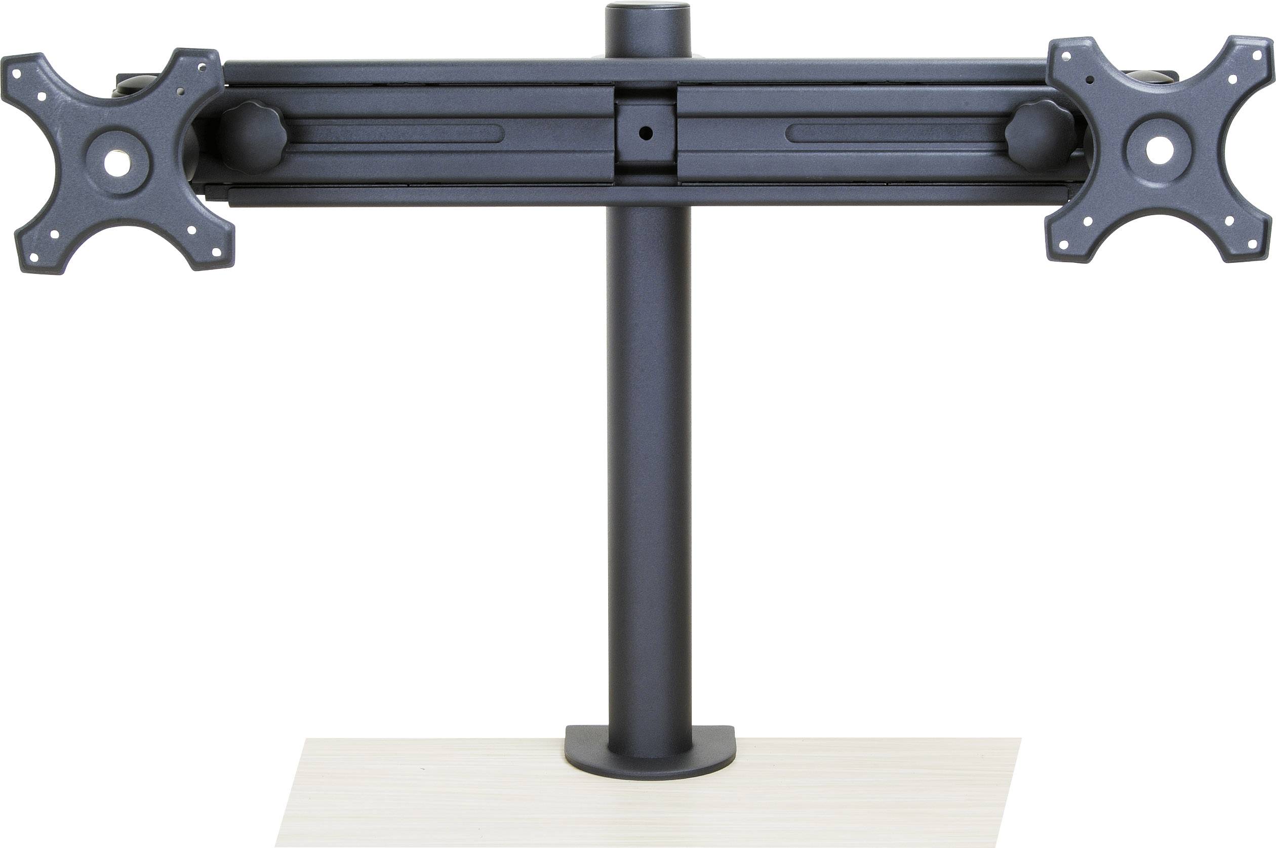 SpeaKa Professional SP-1664328 2fach Monitor-Tischhalterung 33,0 cm (13") - 61,0 cm (24") Höhenverstellbar, Neigbar, Schwenkbar, Rotierbar