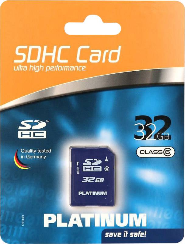 PLATINUM SDHC KARTE 32GB CLASS6