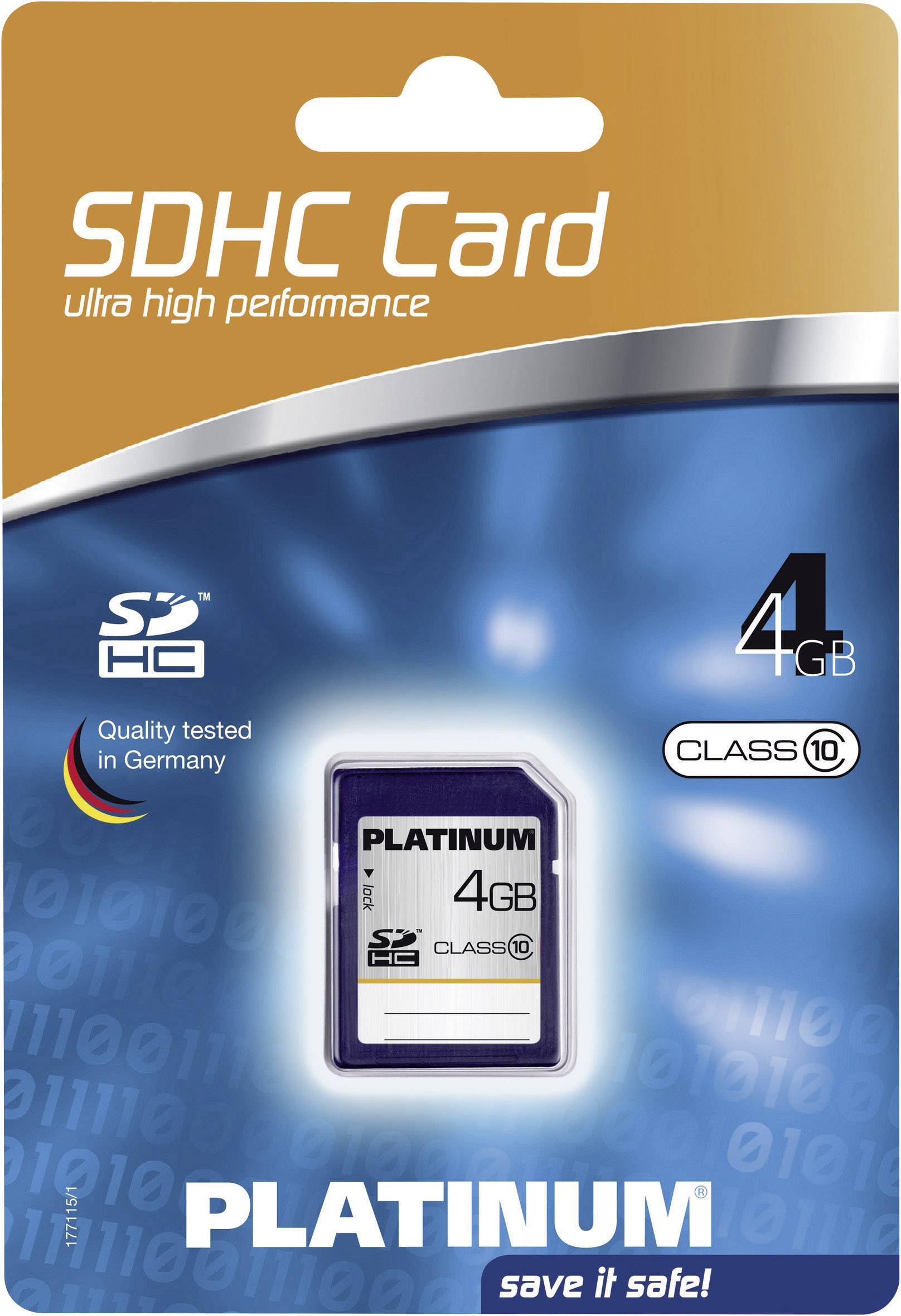 Platinum SDHC-Karte 4 GB Class 10